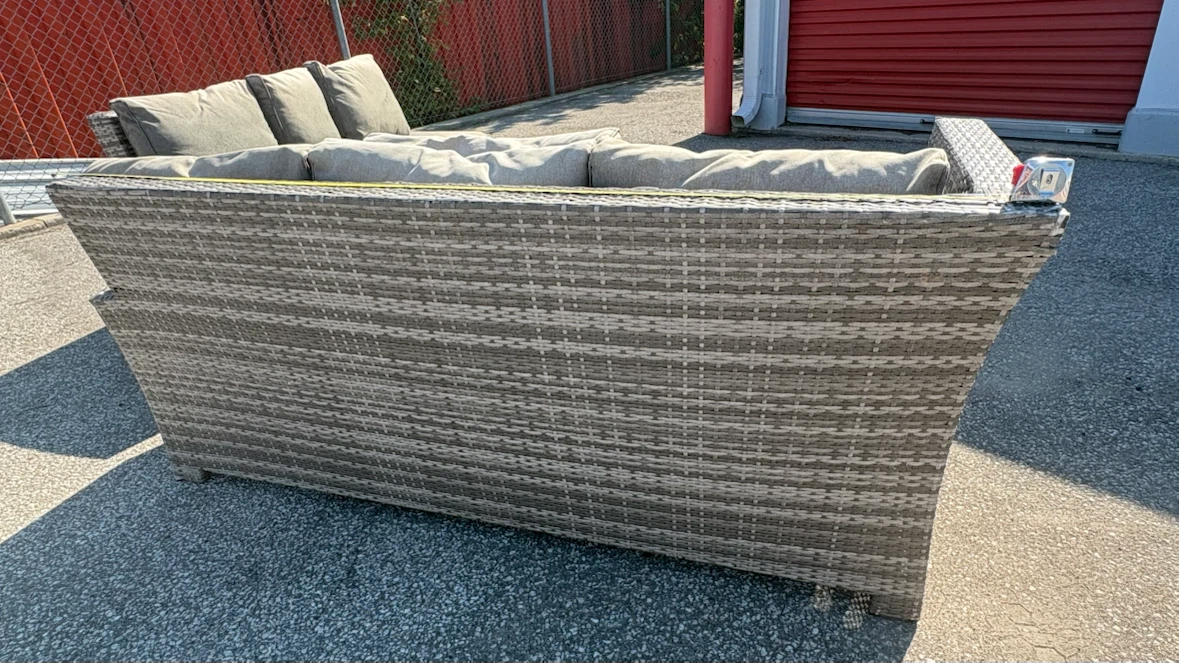 Outdoor Wicker Sofa Set with Cushions - photo 2