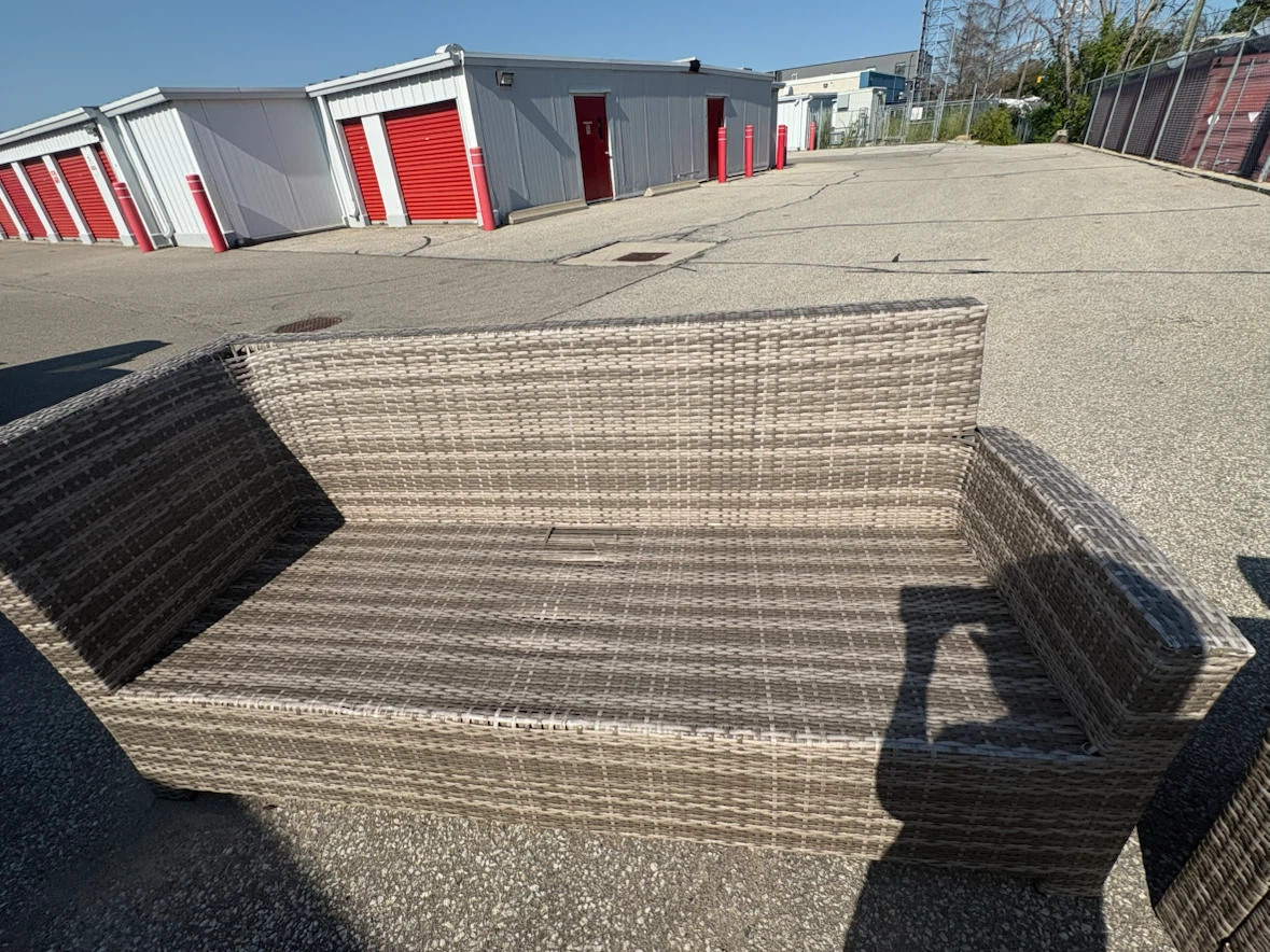 Outdoor Wicker Sofa Set with Cushions - photo 3