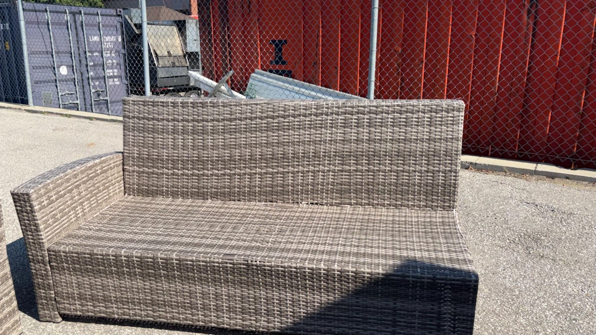 Outdoor Wicker Sofa Set with Cushions - photo 4