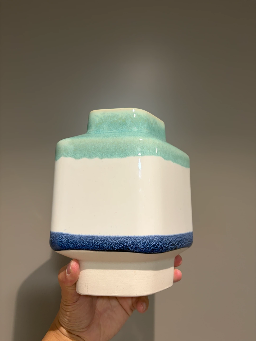 Ceramic Vase with Blue and Teal Glaze