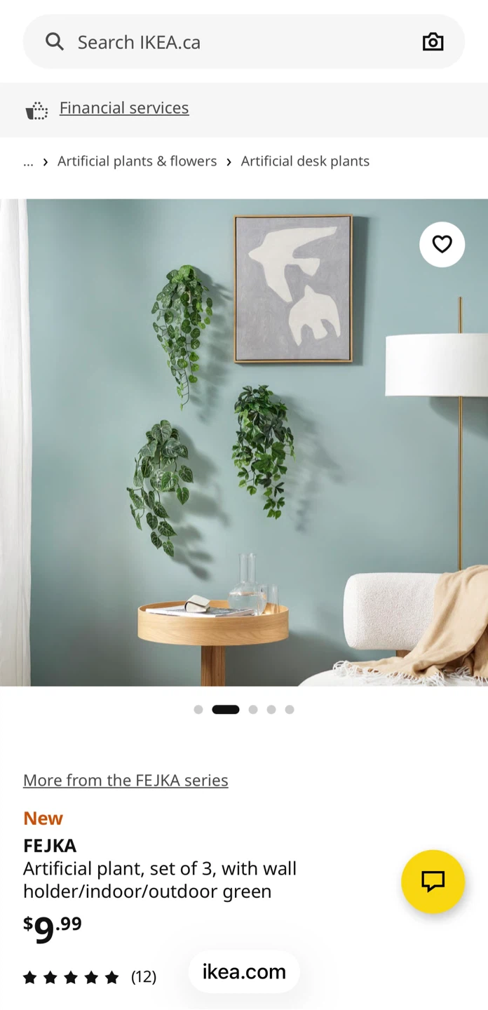 3 Sets IKEA FEJKA Artificial Hanging Plants - photo 3