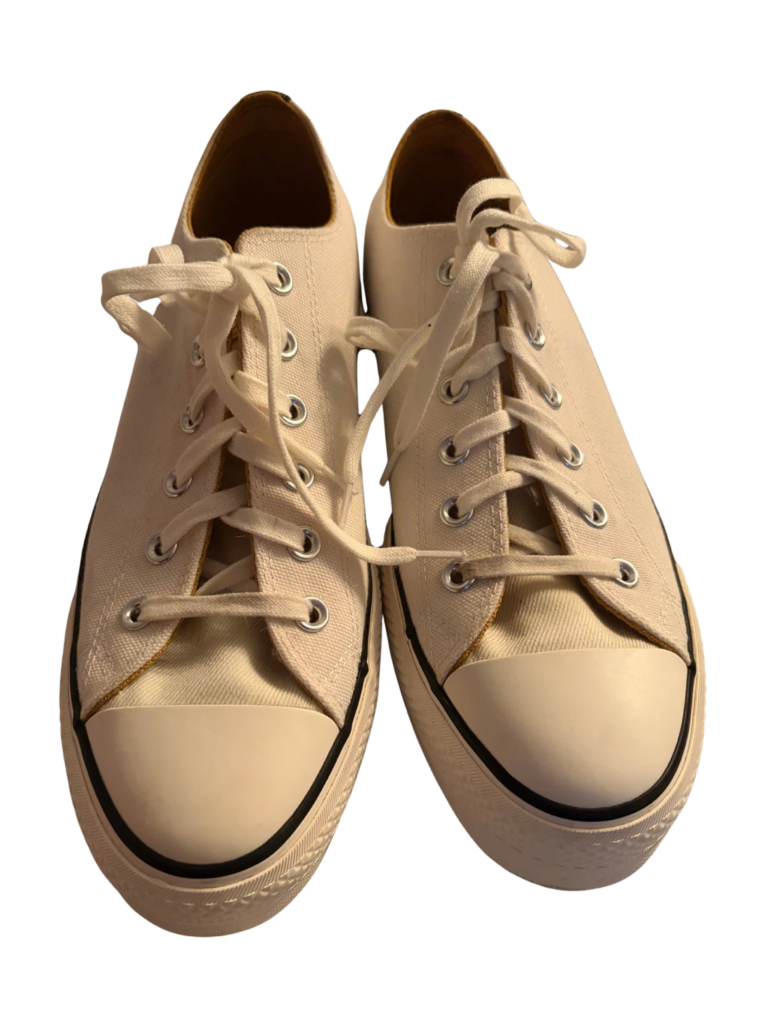Converse Chuck Taylor ox platform trainers White