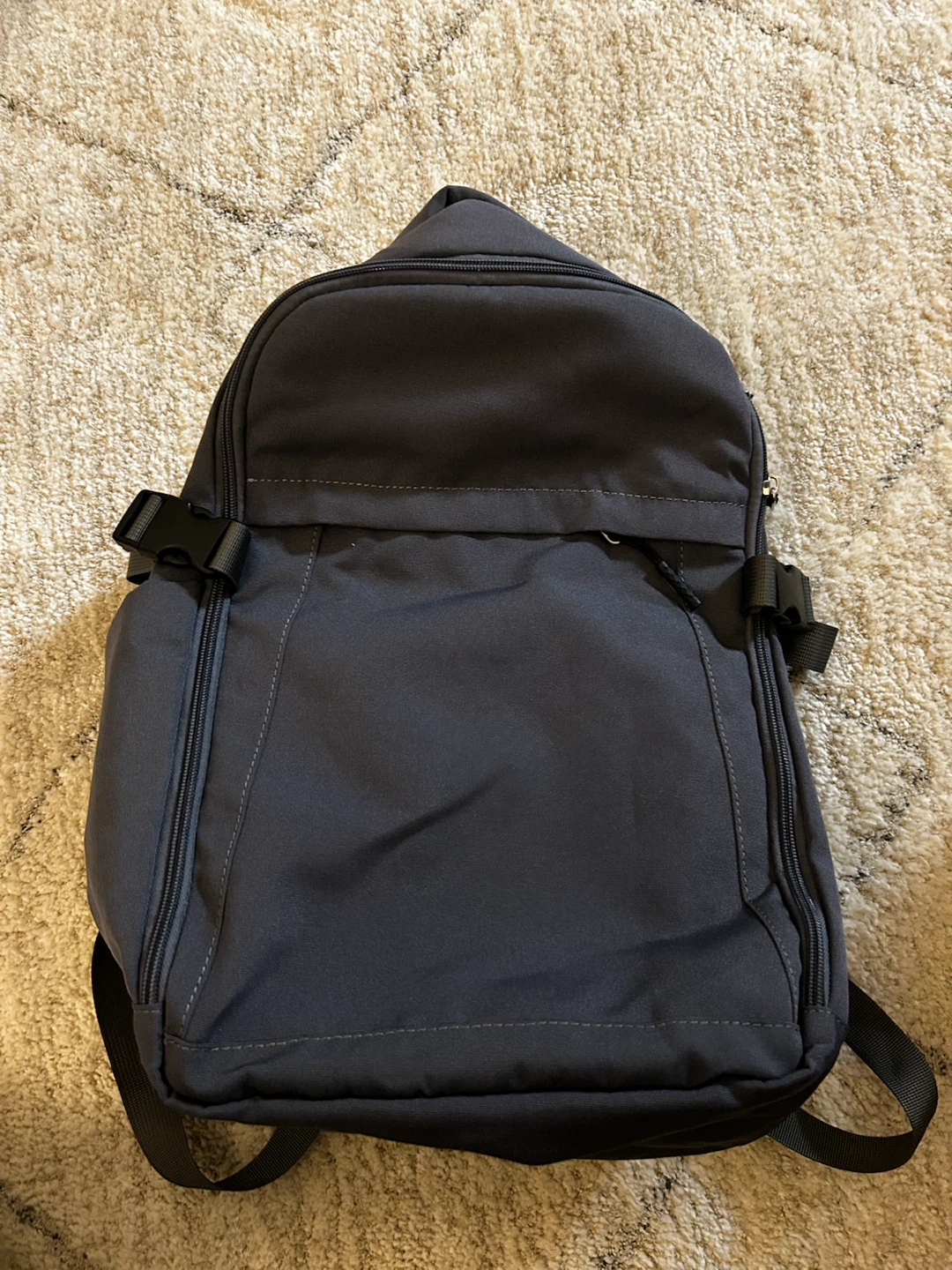 Grey Backpack with Padded Straps