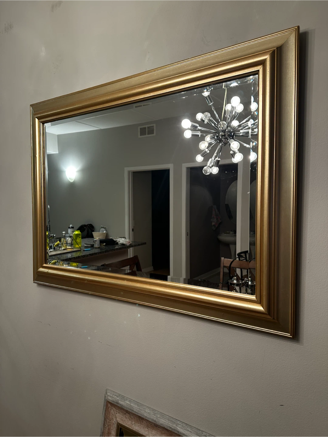 Large Gold Framed Wall Mirror