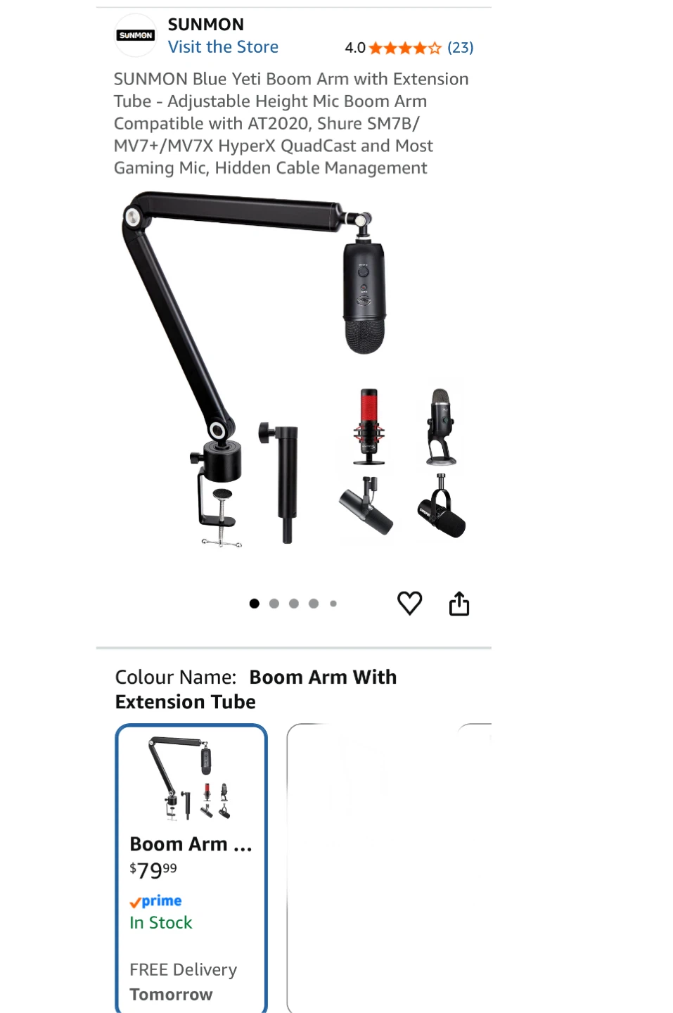 Microphone Arm Stand - Black - photo 3