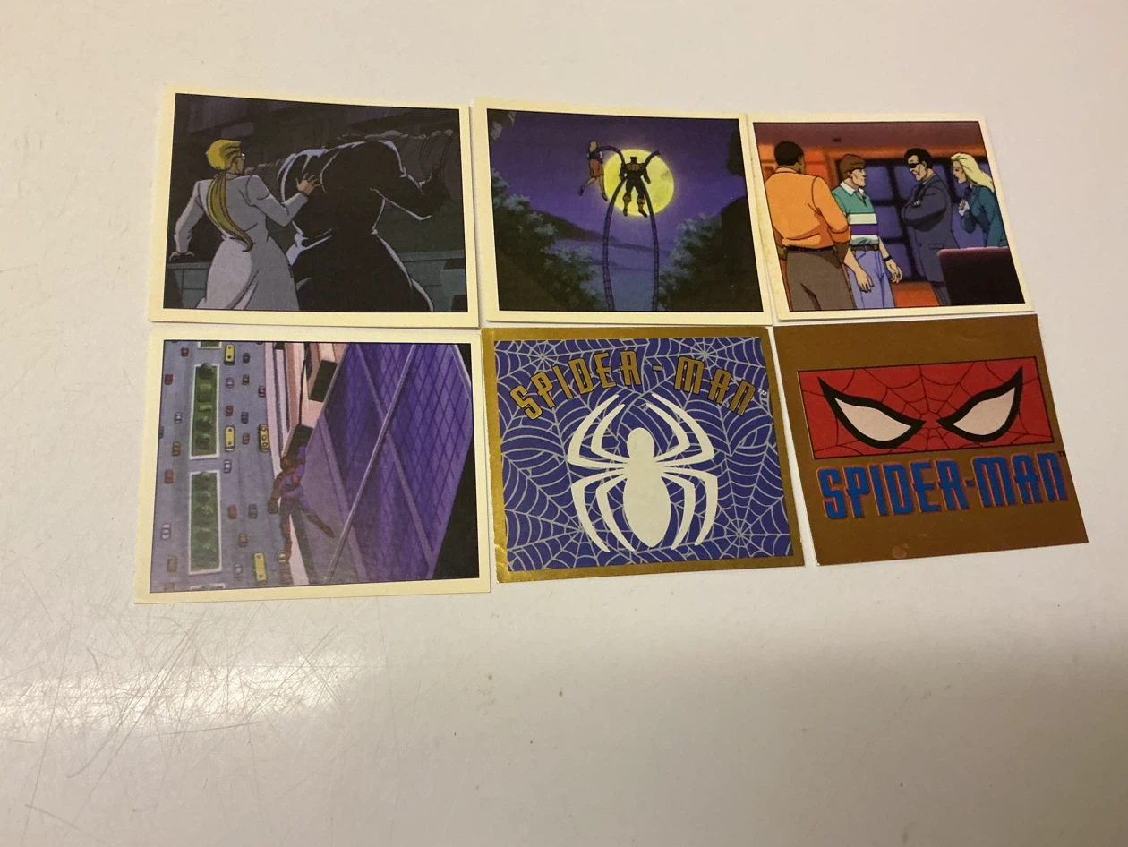 6  1995 Spider-Man Trading Cards Fleer Panini !