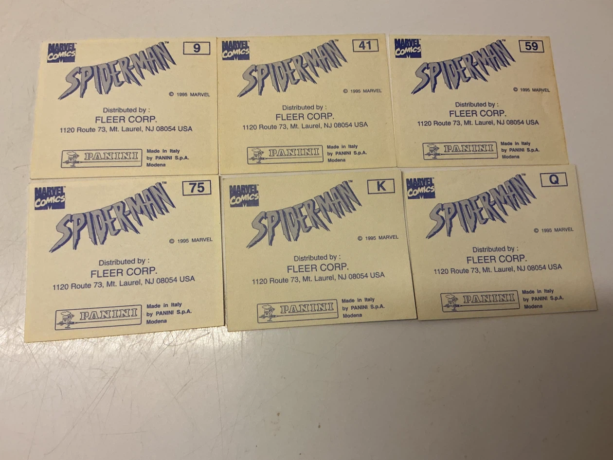 6  1995 Spider-Man Trading Cards Fleer Panini ! - photo 5