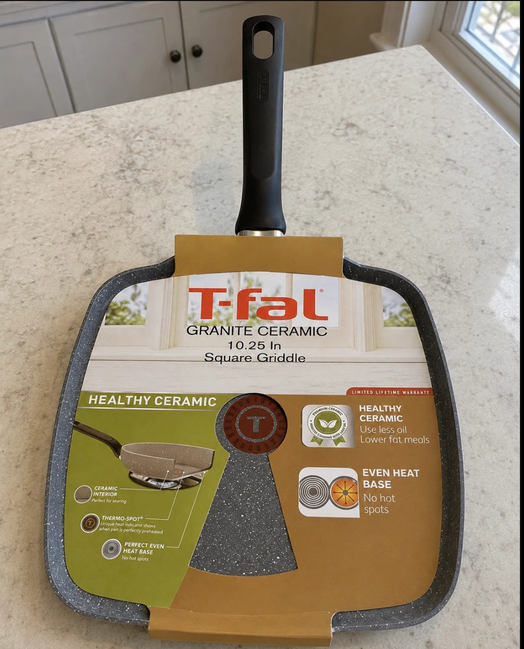 T-fal Granite Ceramic Square Griddle 10.25 in - photo 4