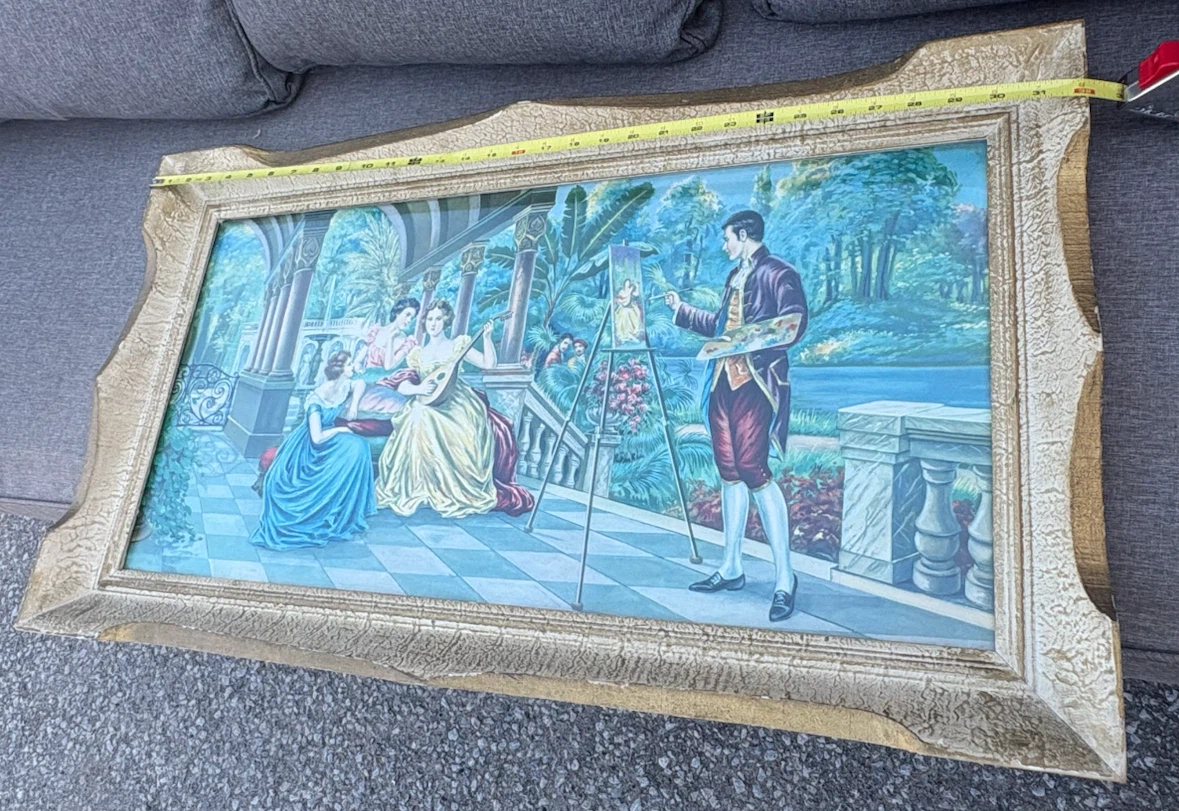 Vintage Garden Scene Wall Art - photo 2