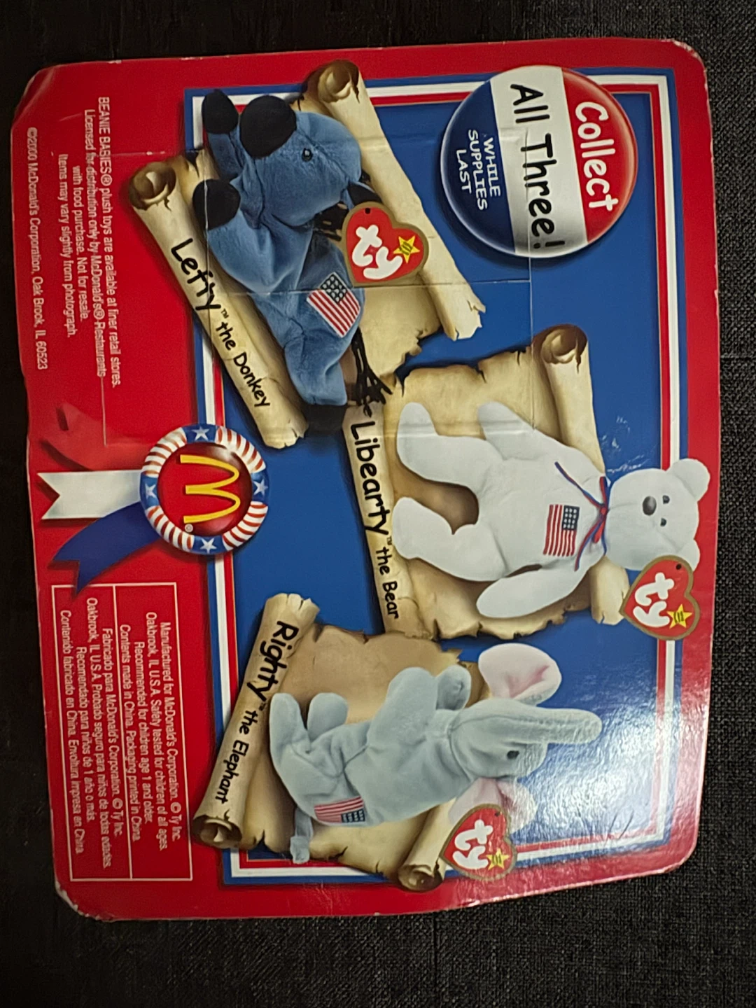 Ty Beanie Babies American Trio - Lefty the Donkey - photo 2