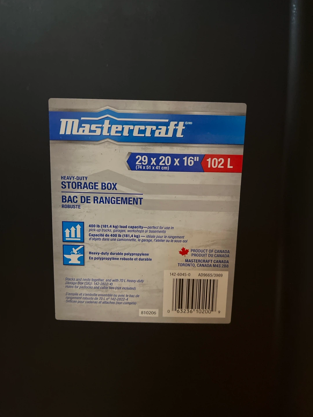 [Move out sale] Heavy-Duty Storage Box 102L - photo 2
