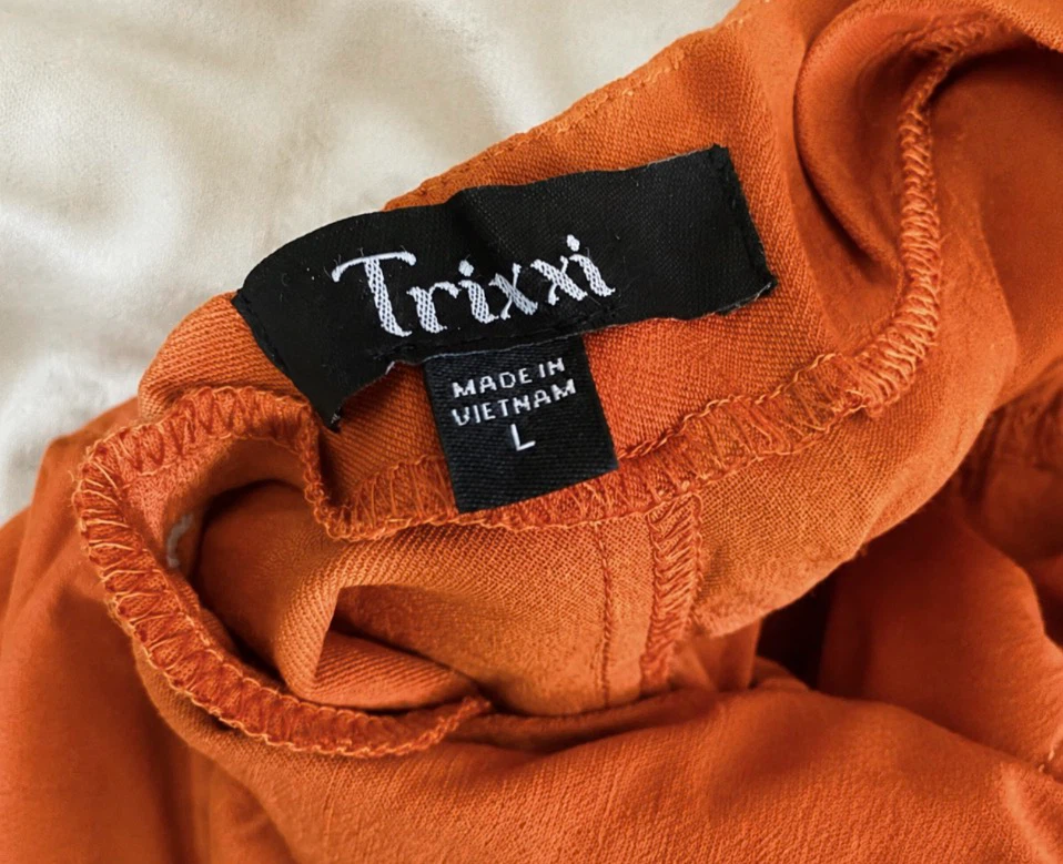 Trixxi Orange Spaghetti Strap Dress with Slits - photo 2