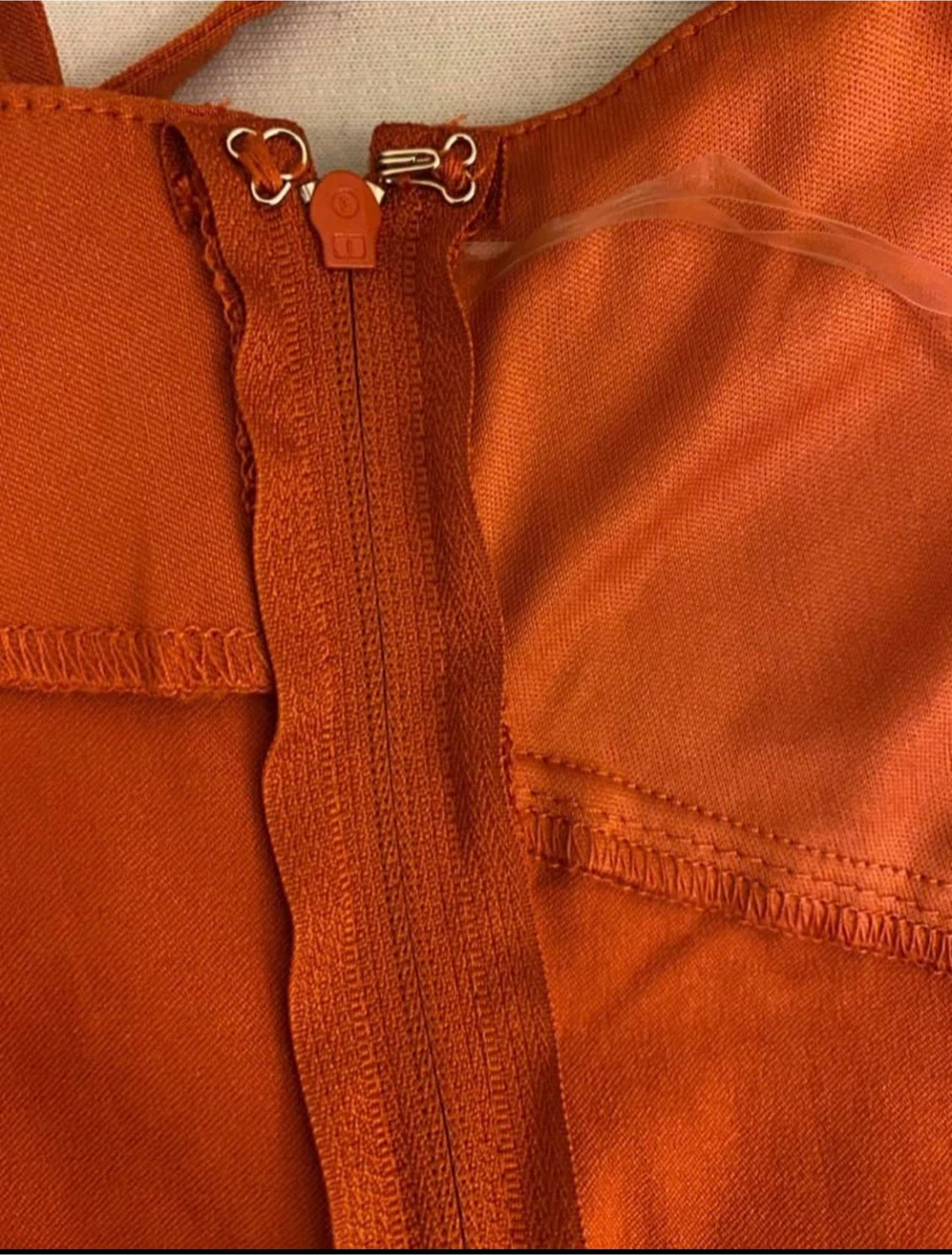 Trixxi Orange Spaghetti Strap Dress with Slits - photo 4