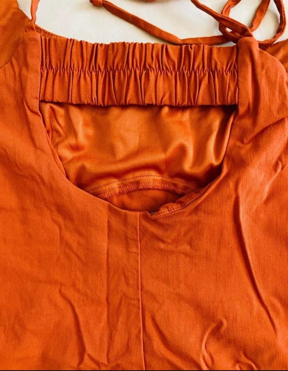 Trixxi Orange Spaghetti Strap Dress with Slits - photo 5