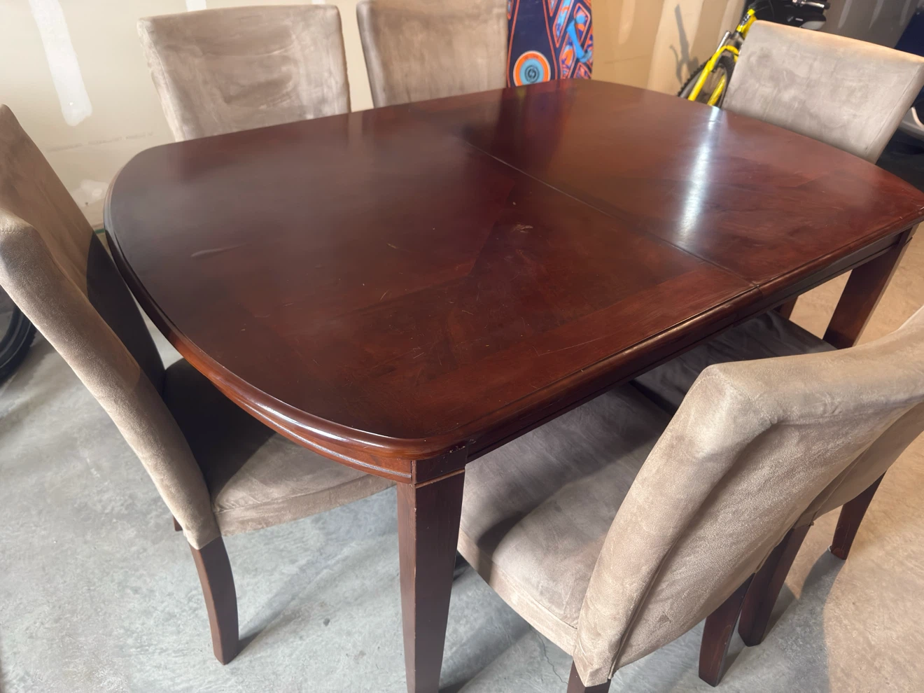 Wooden Dining Table with Chairs