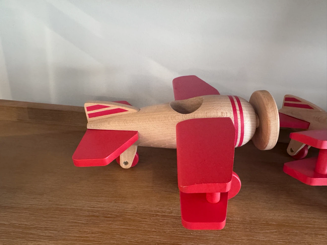 Wooden Toy Airplane - Red - photo 2