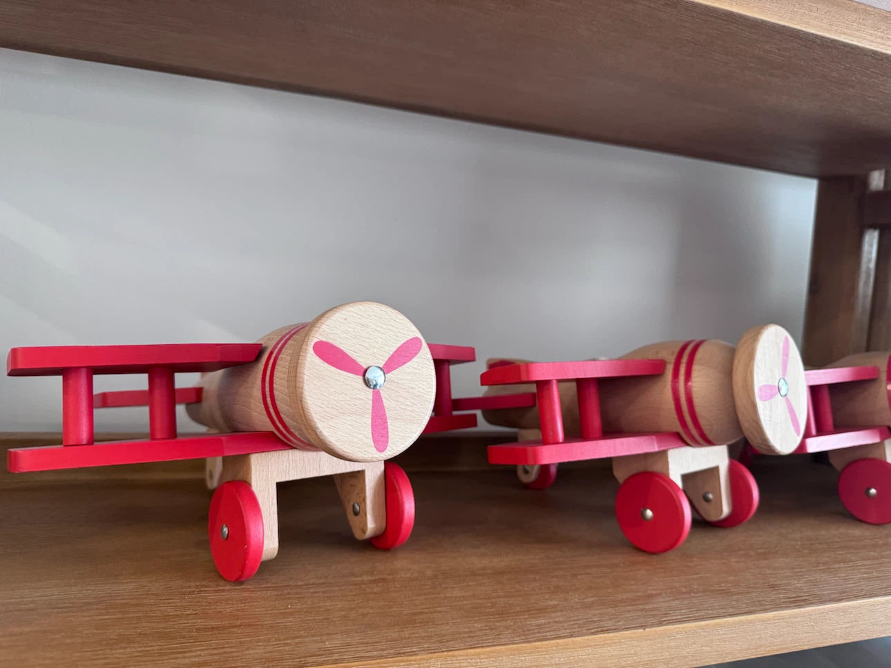 Wooden Toy Airplane - Red - photo 3