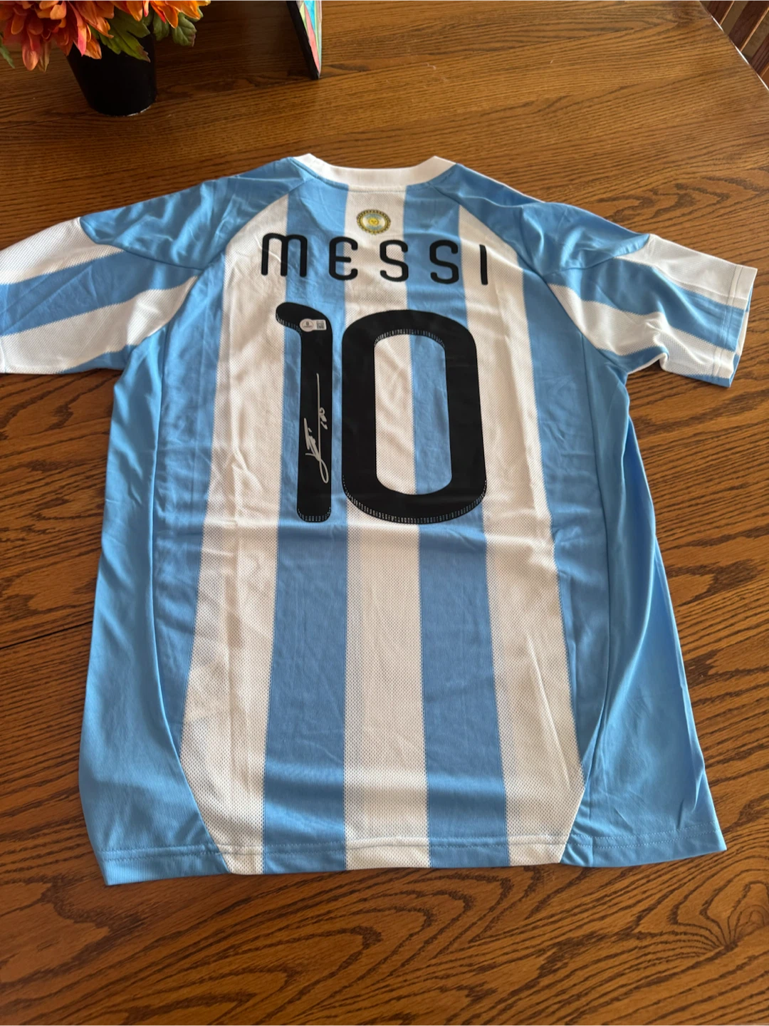 Autographed Messi Argentina 2010 FIFA World Cup Jersey