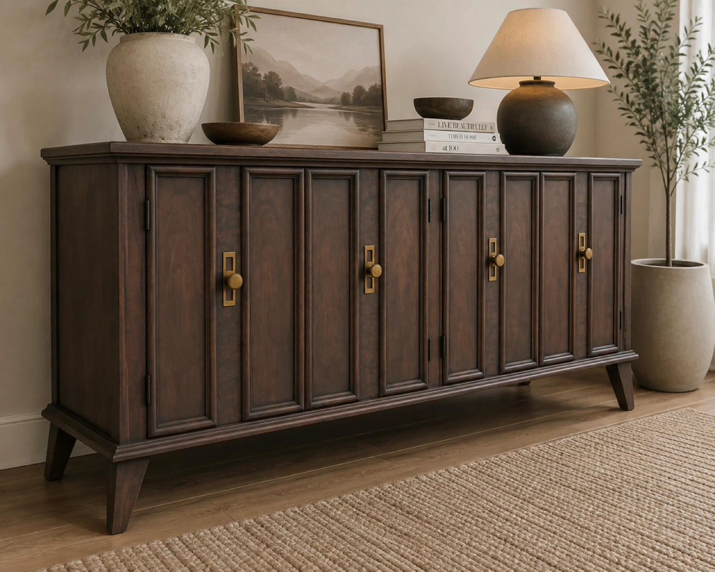 ✨ Gibbard Cherrywood Credenza / Sideboard – Refinished Vintage - photo 2