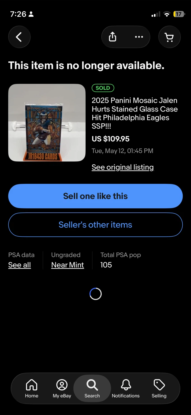 2025 Panini Mosaic Jalen Hurts Stained Glass Case Hit SSP!!! - photo 2