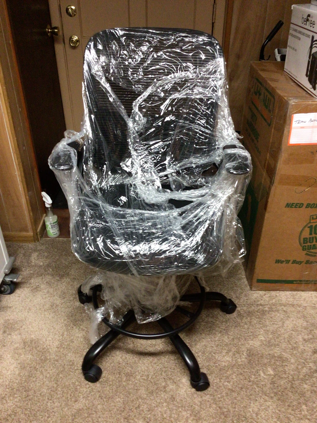 Black Office Chair: barstool height