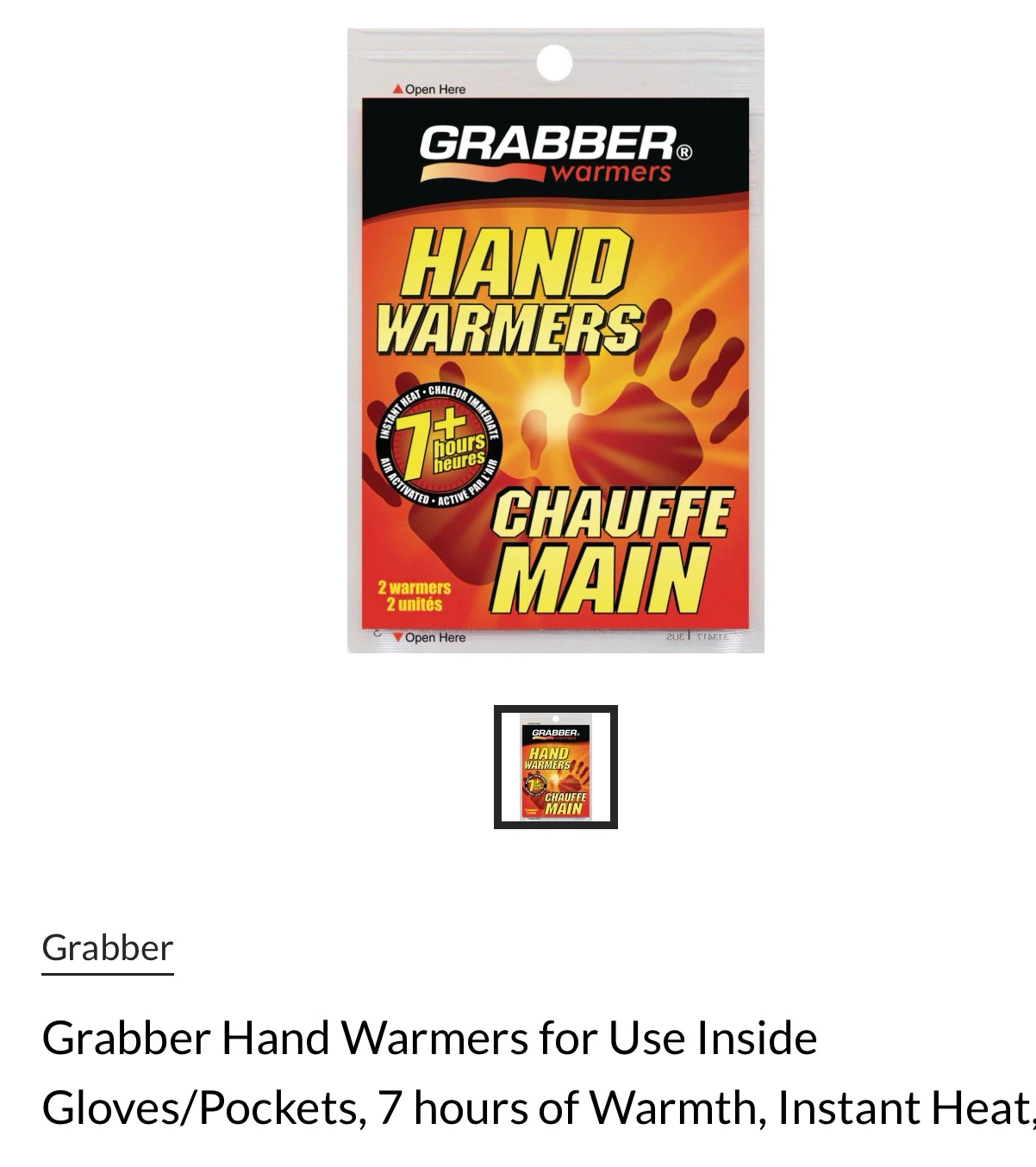 Grabber Hand Warmers - 2 Pack - photo 2