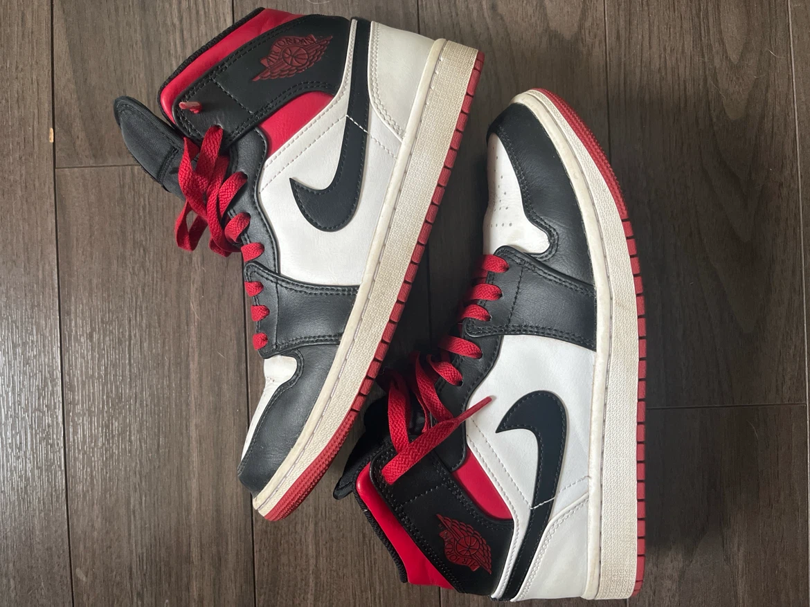 Air Jordan 1 Mid Gym Red & Black Shoes