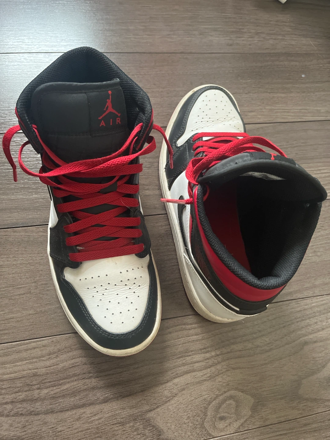 Air Jordan 1 Mid Gym Red & Black Shoes - photo 4