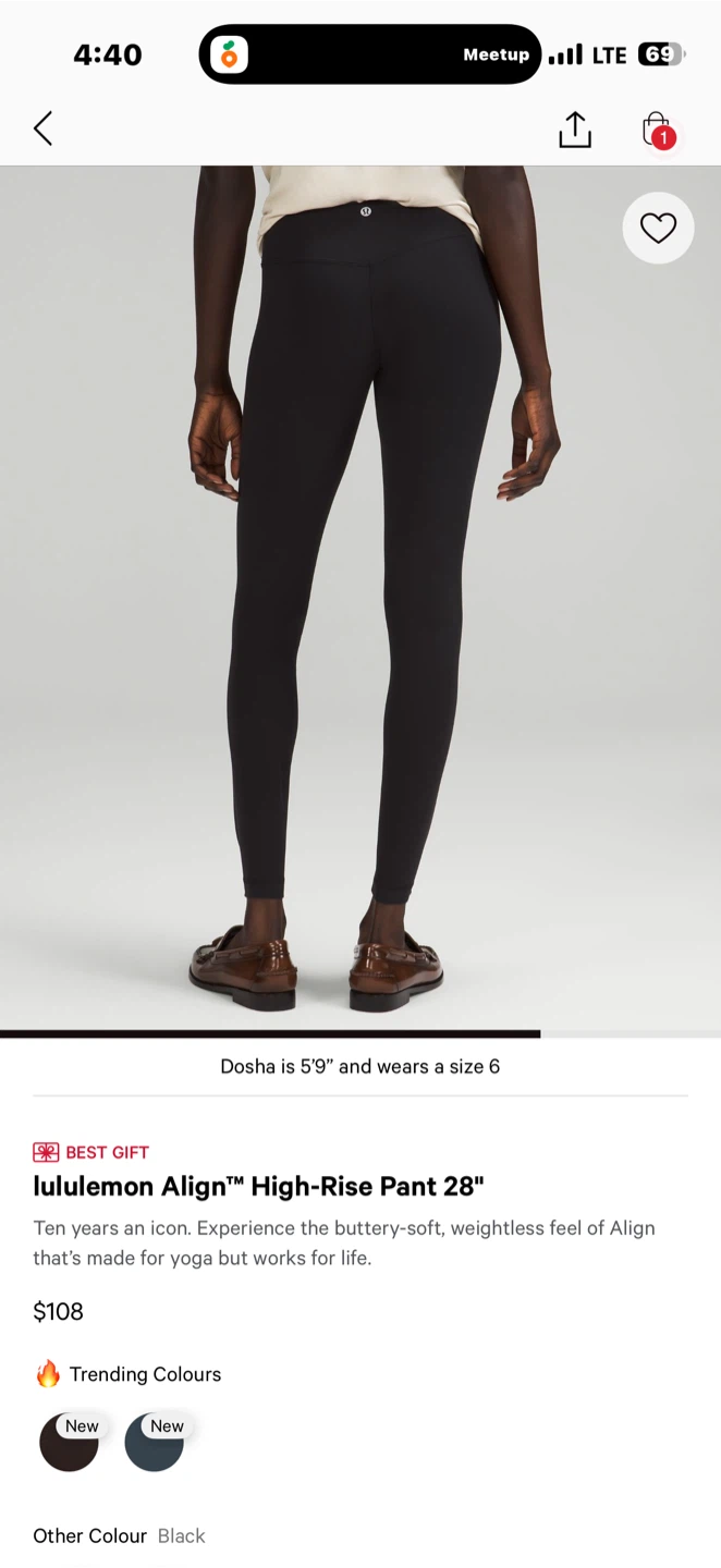 lululemon Align™ High-Rise Pant 28" Black Size 6 - photo 2