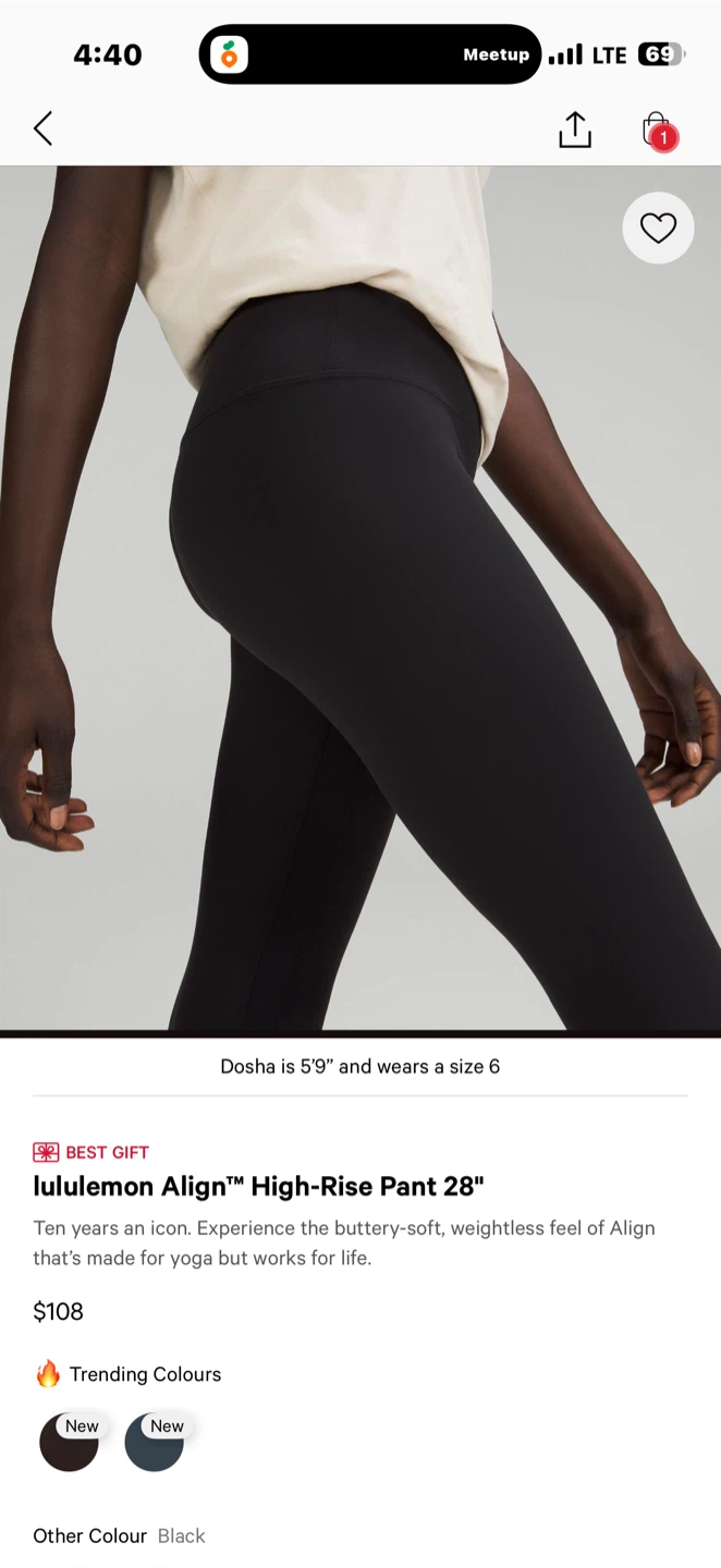 lululemon Align™ High-Rise Pant 28" Black Size 6 - photo 3