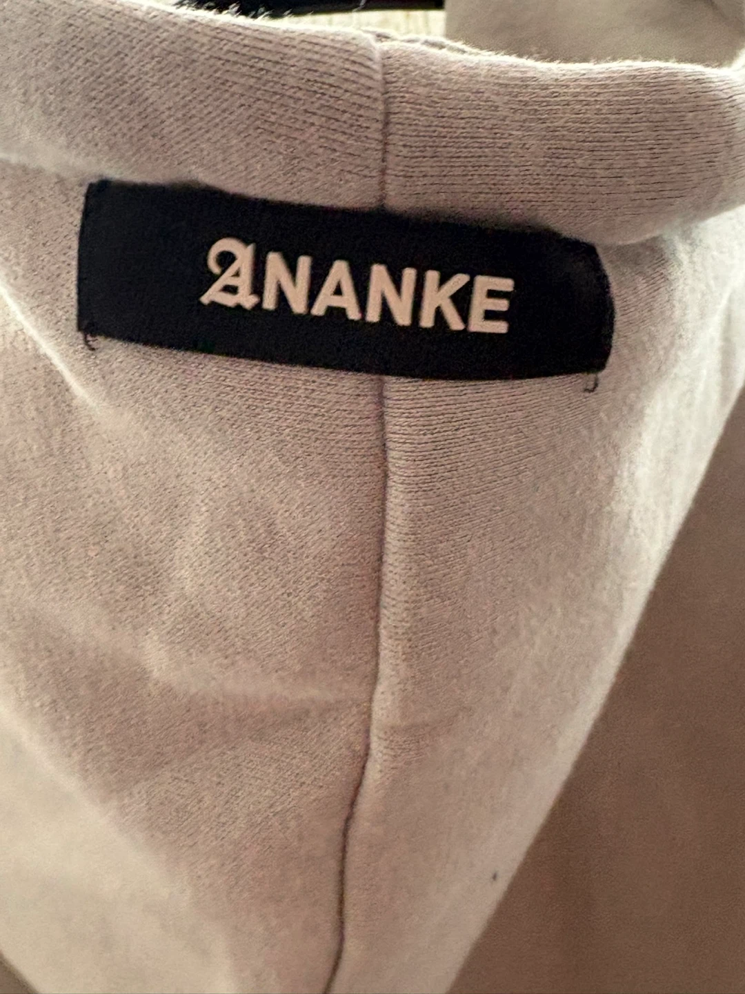 ANANKE Zip Up Hoodie - Tan - Size S - photo 4