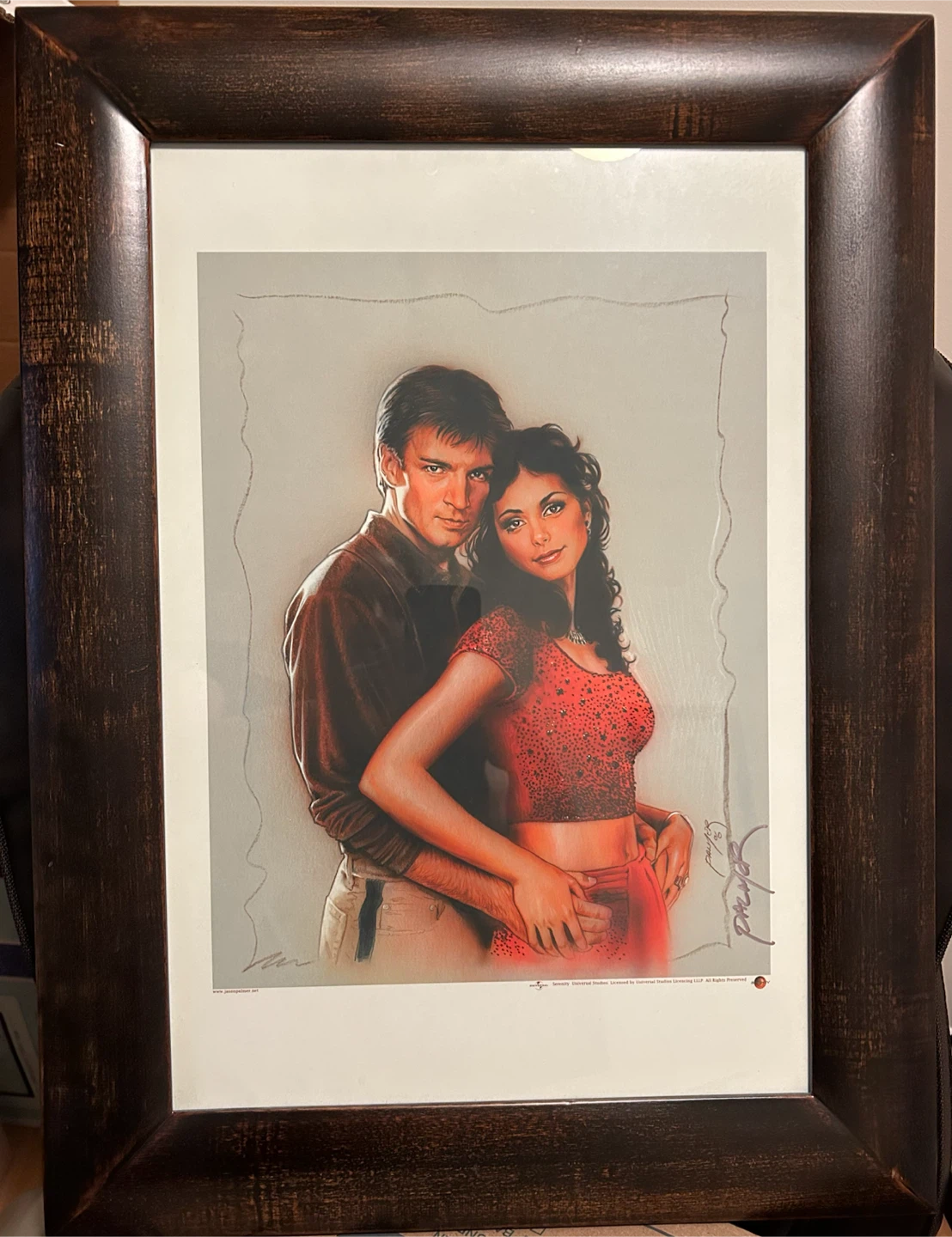 Serenity Firefly Mal and Inara Art Print