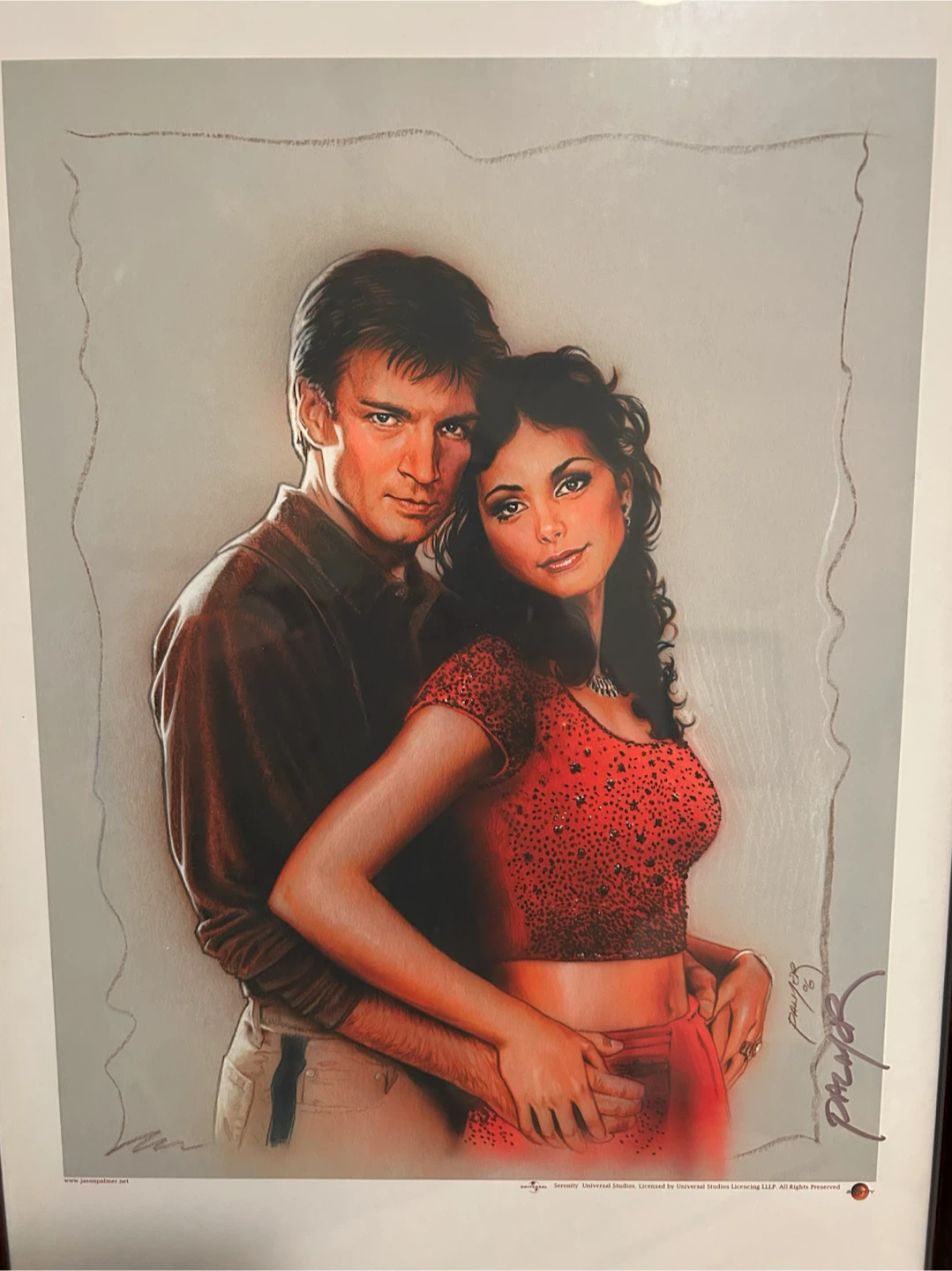 Serenity Firefly Mal and Inara Art Print - photo 2