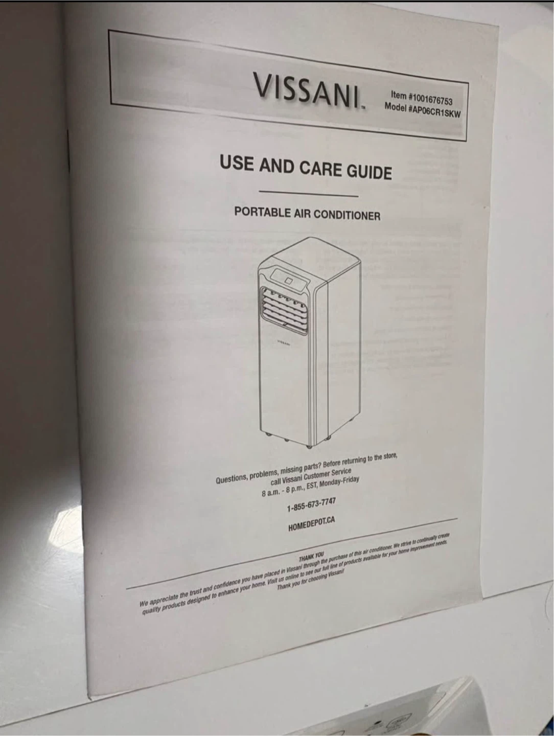 Vissani Portable Air Conditioner AP06CR1KW with Remote - photo 4