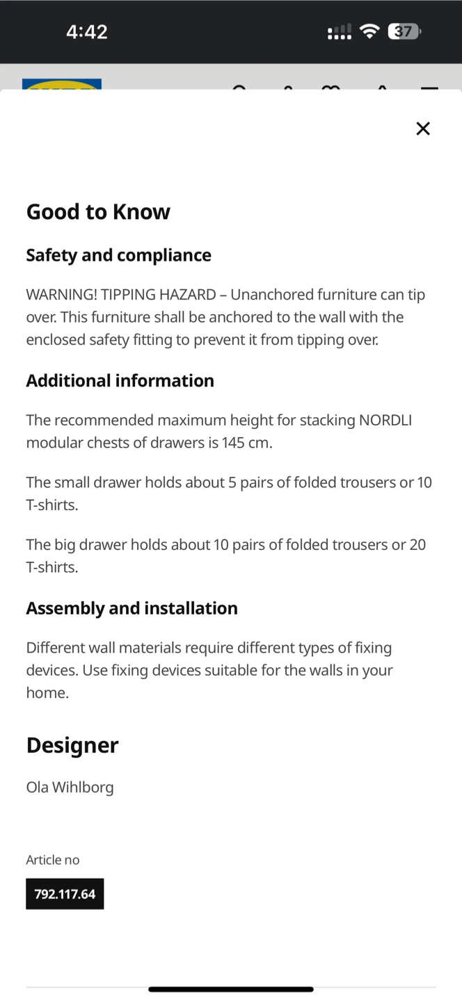IKEA NORDLI Chest of 8 Drawers - photo 3