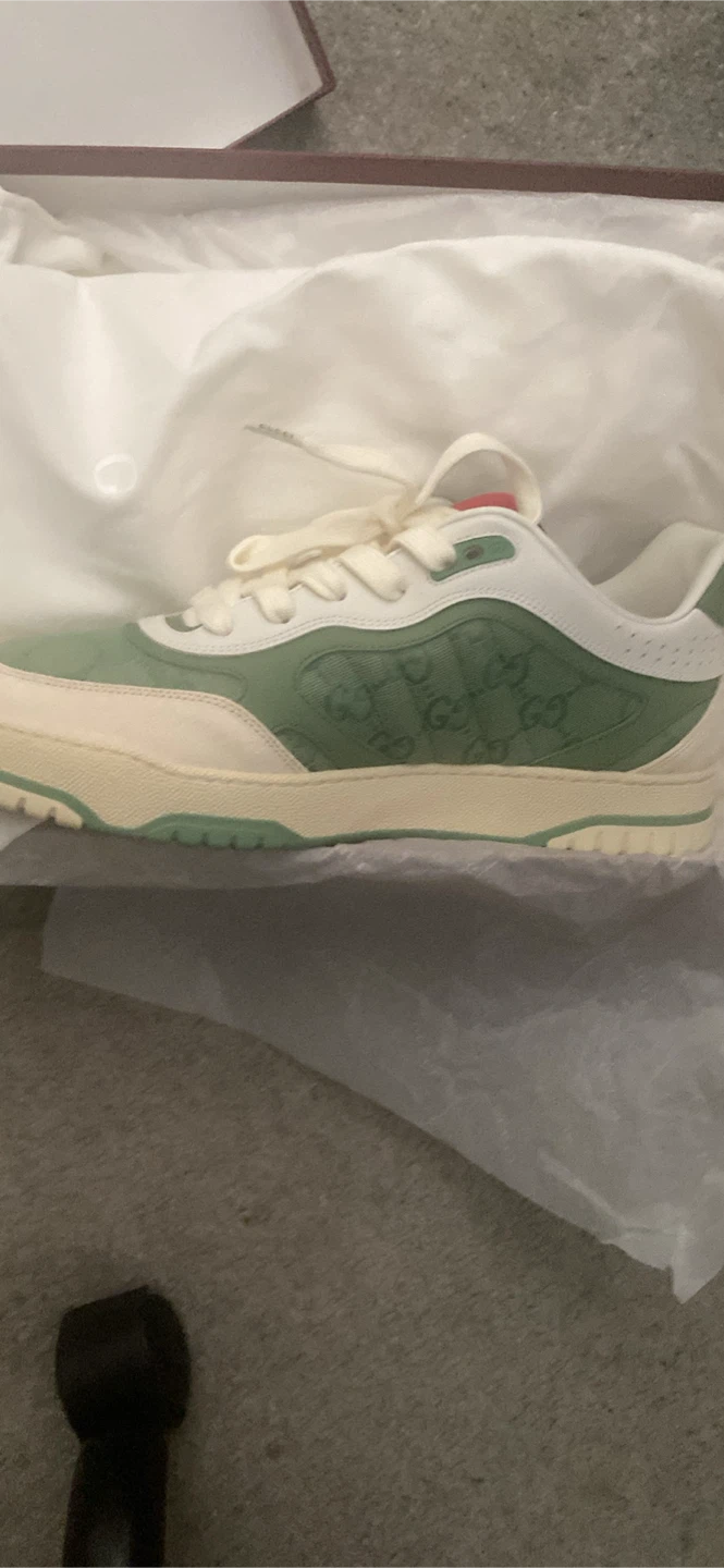 Gucci Men's Ace Sneaker Green/White Leather - photo 2