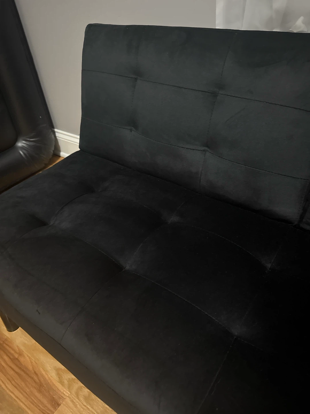 Black Futon Sofa with Cup Holders - photo 2
