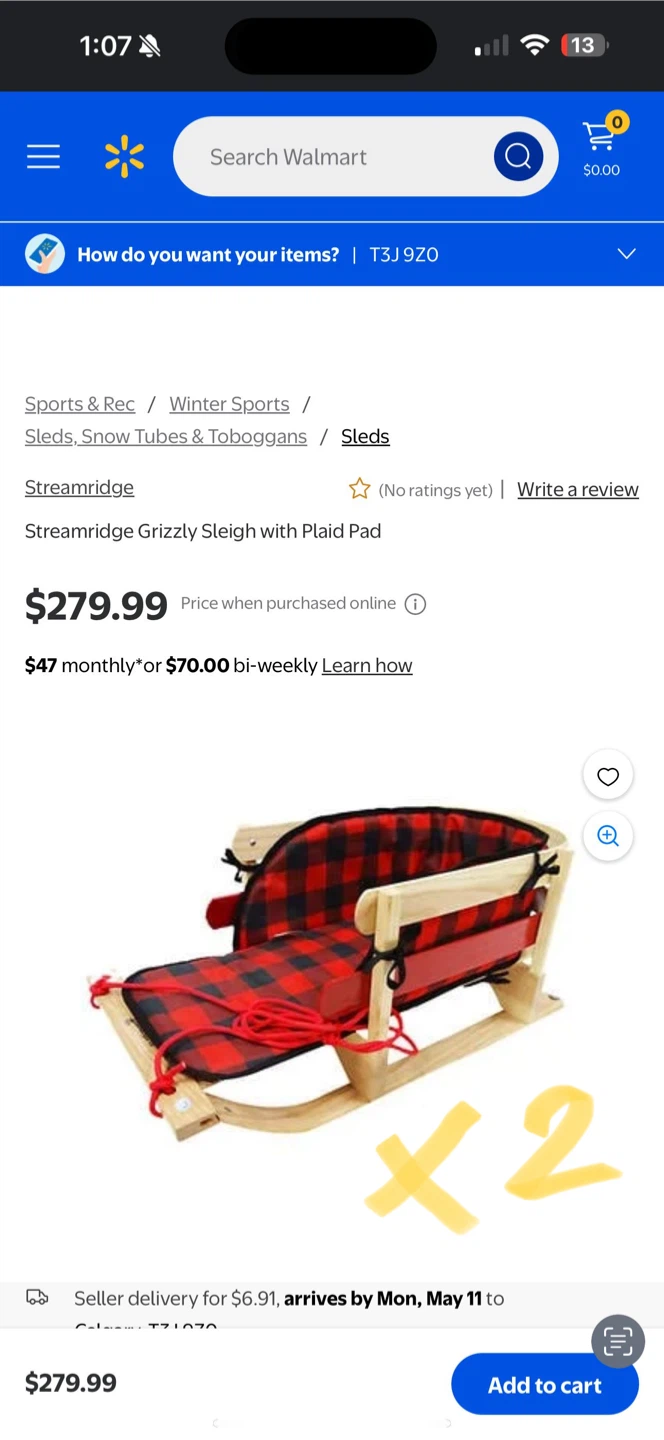 Streamridge Grizzly Sleigh