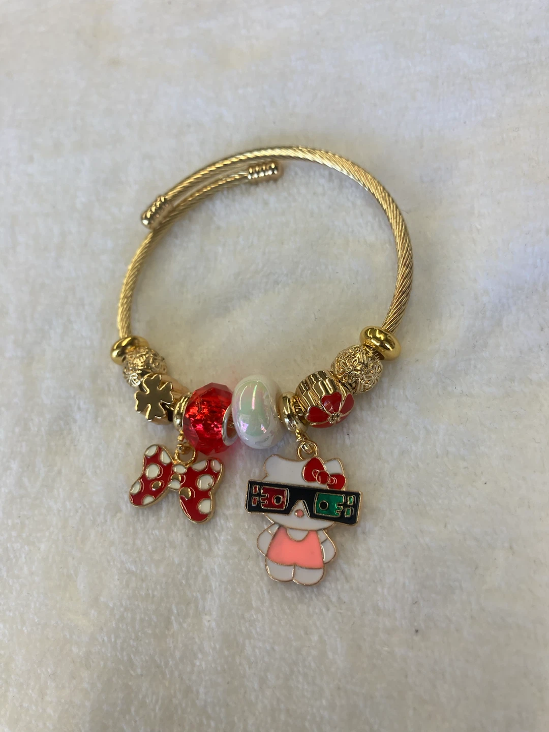 Hello Kitty & Minnie Mouse Charm Bracelet