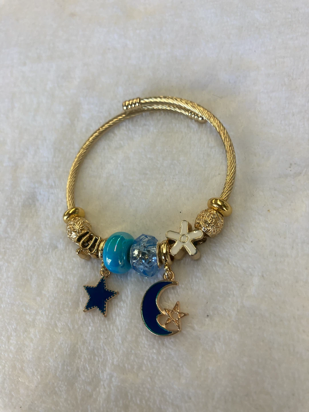 Gold Tone Moon and Star Charm Bracelet - photo 2