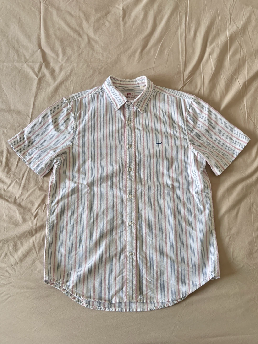 Levi’s Relaxed-Fit Striped Short-Sleeve Buttoned Shirt