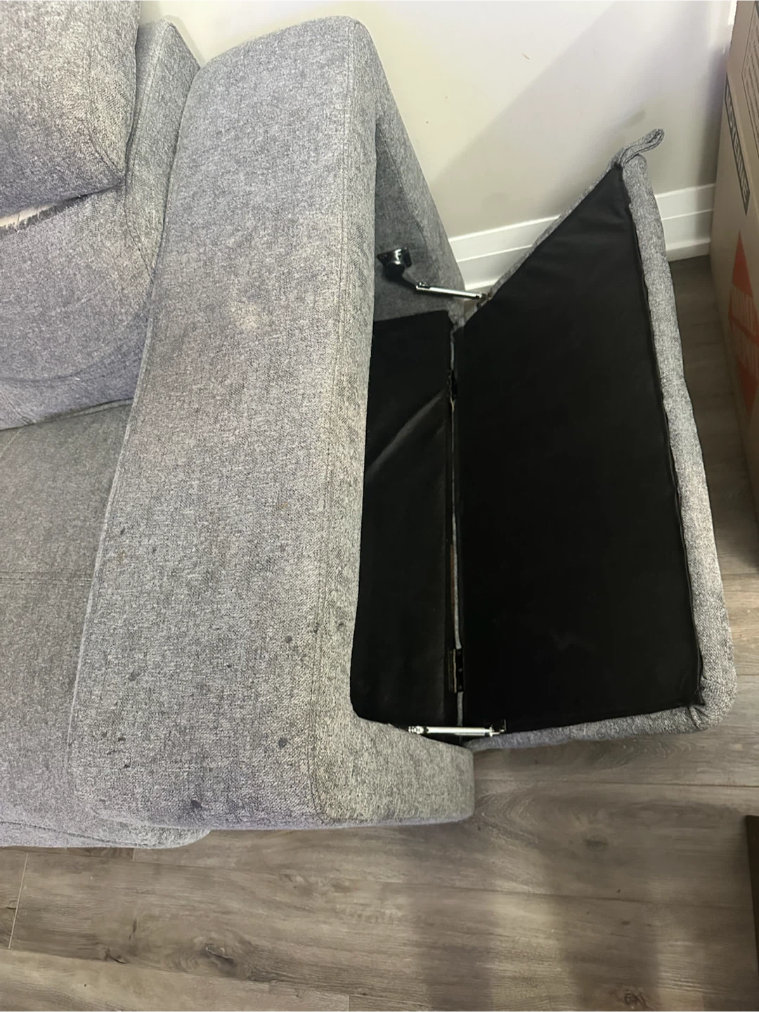 Grey Sectional Sofa with Storage