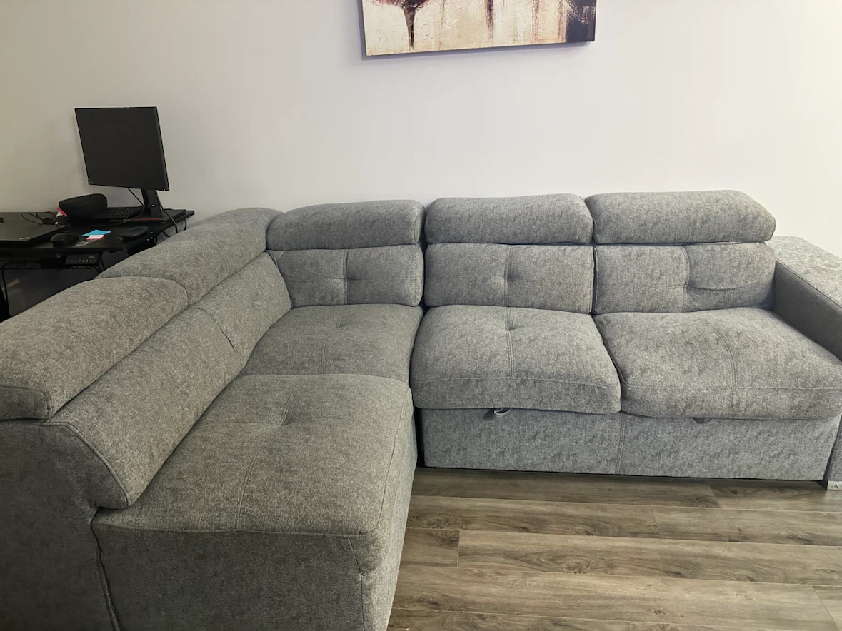 Grey Sectional Sofa with Storage - photo 3