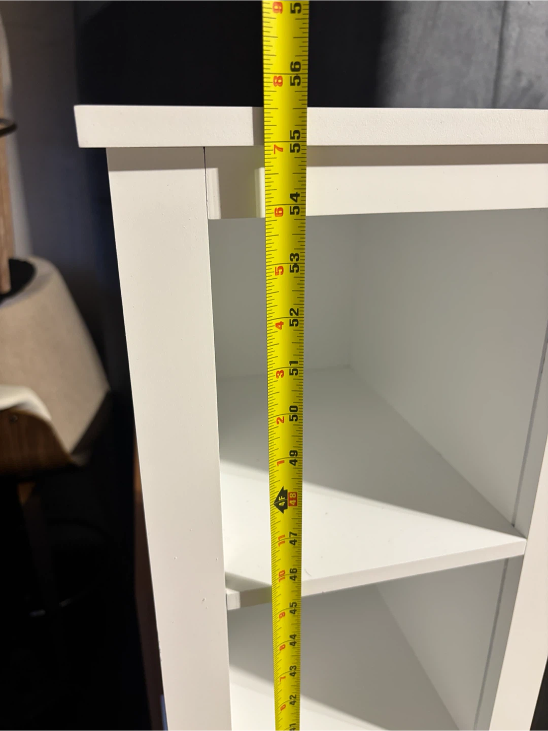 White Narrow Storage Cabinet with Drawer and Glass Door - photo 5