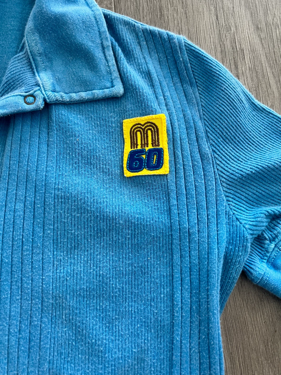 Miss Sixty Blue Ribbed Polo Shirt - Small/ Medium - photo 3