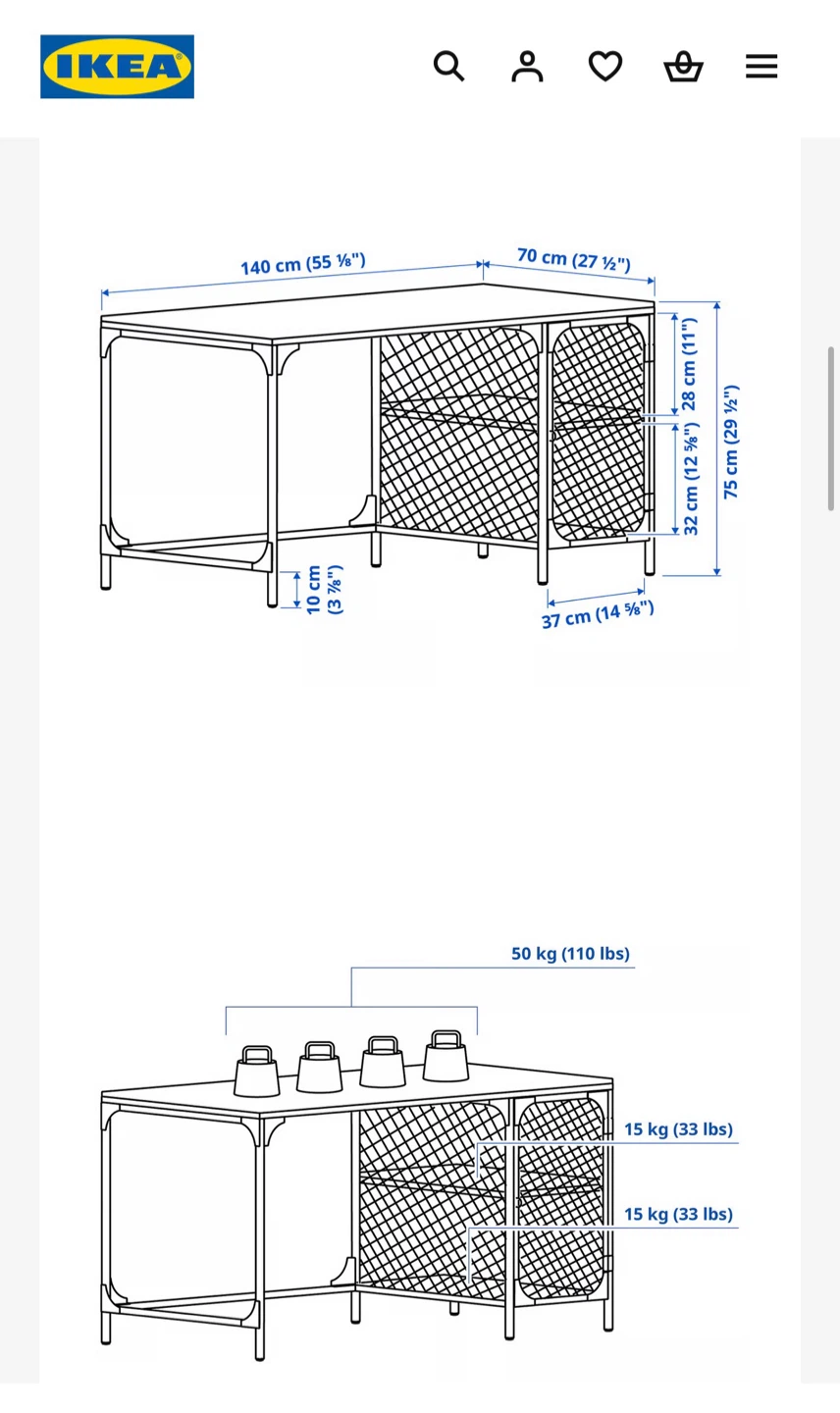 IKEA FJÄLLBO Desk - Black - photo 2