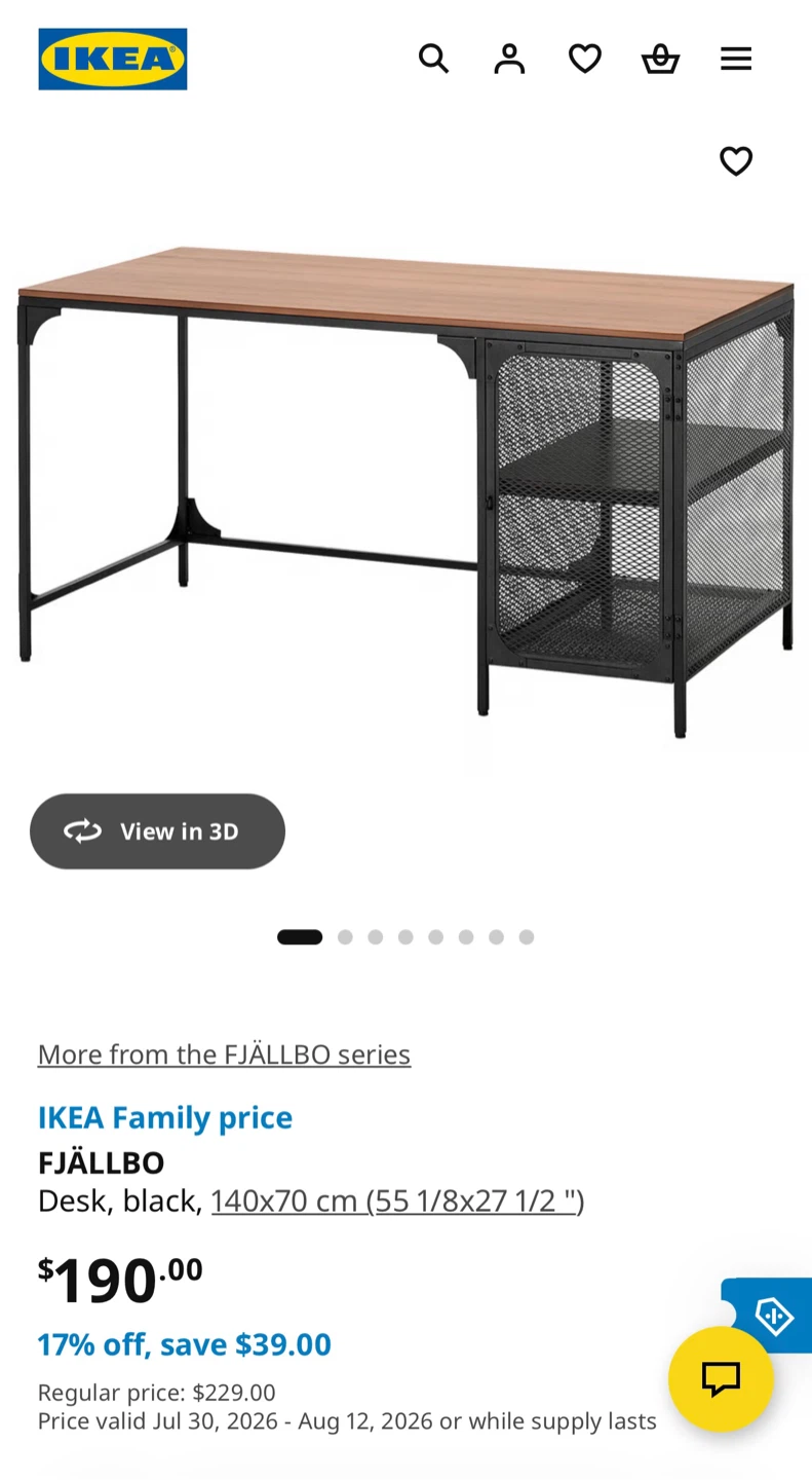IKEA FJÄLLBO Desk - Black - photo 3