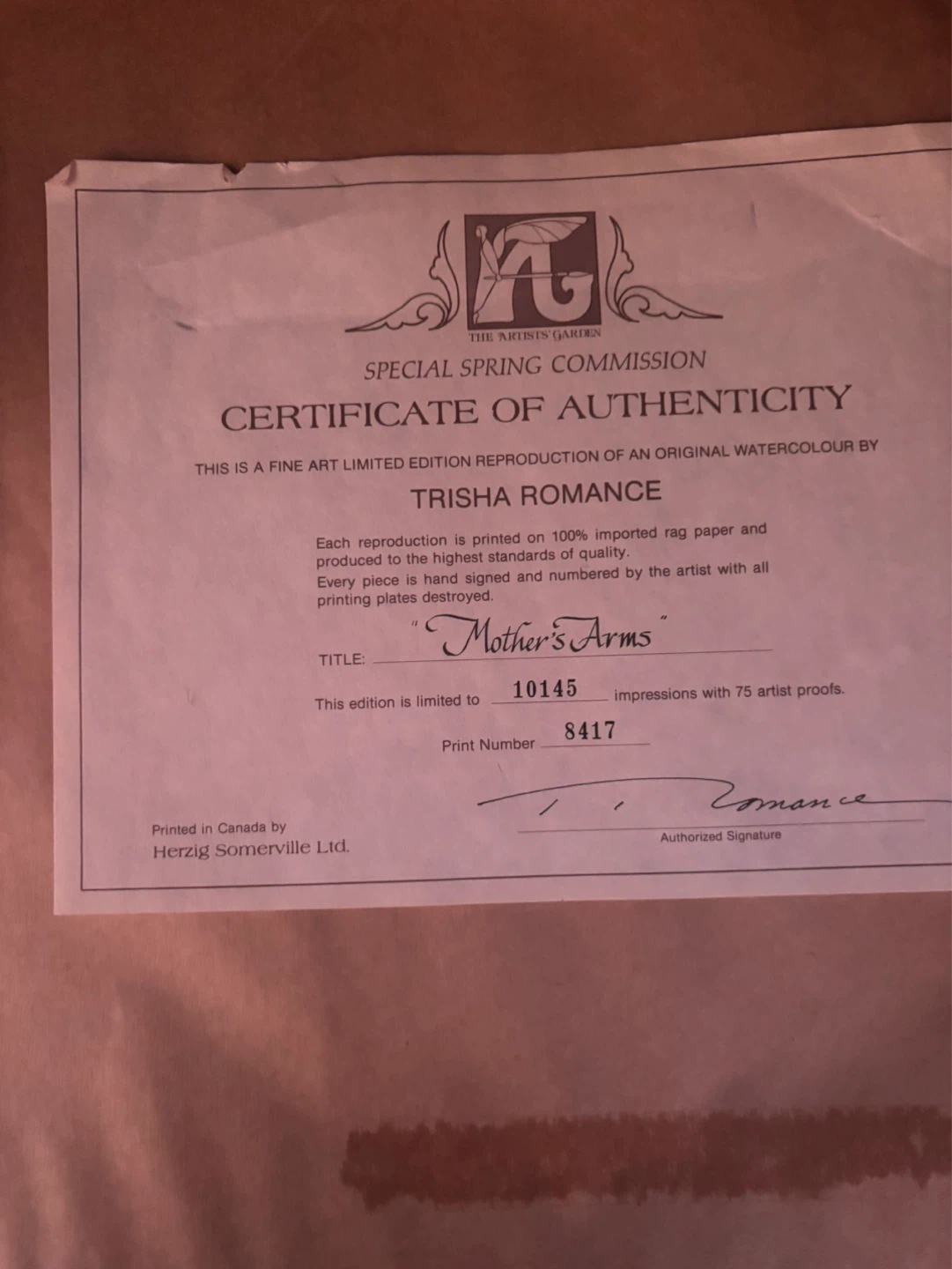 Trisha Romance "Mother's Arms" Fine Art Reproduction - photo 2