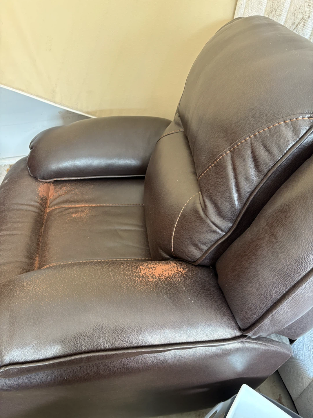 Brown Faux Leather Recliner Armchair - photo 2
