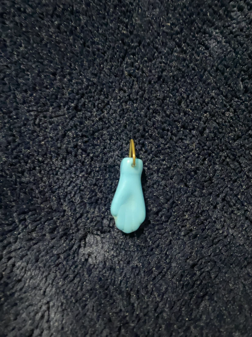 Turkish Blue Open Palm Charm *** - photo 2